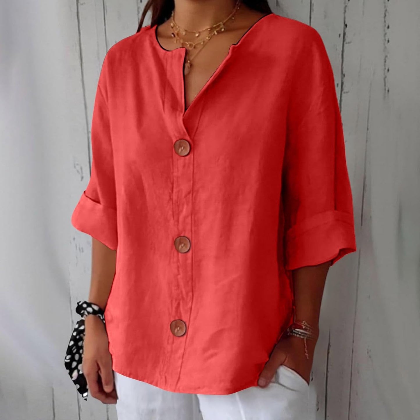 Adriana | Loose-fitting linen blouse