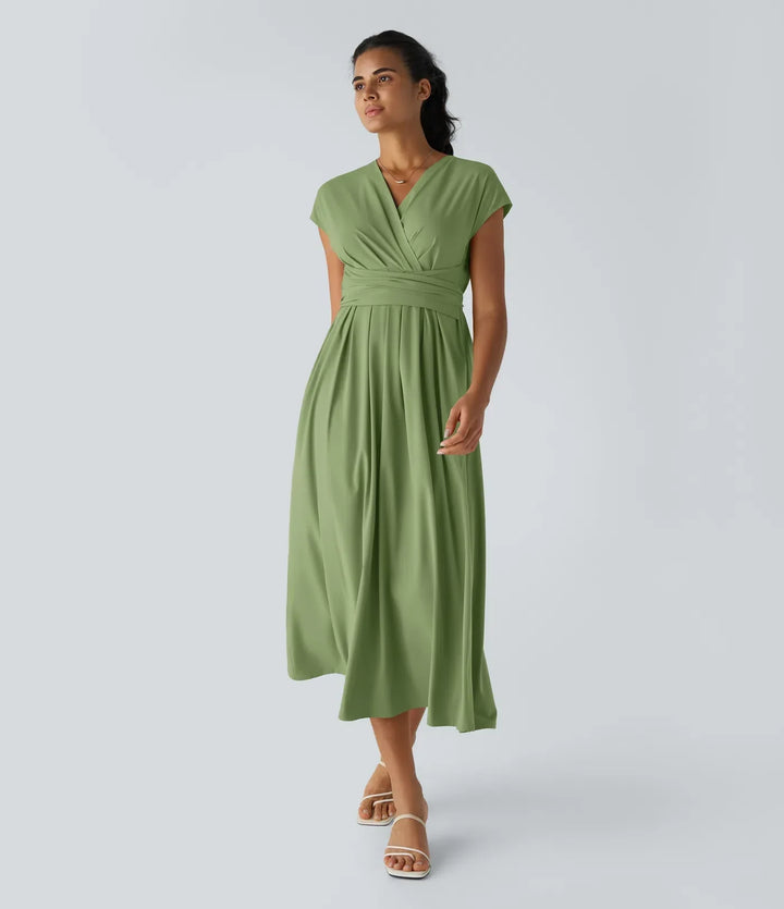 Lynn |  Elegante Wikkeljurk met Hoge Taille
