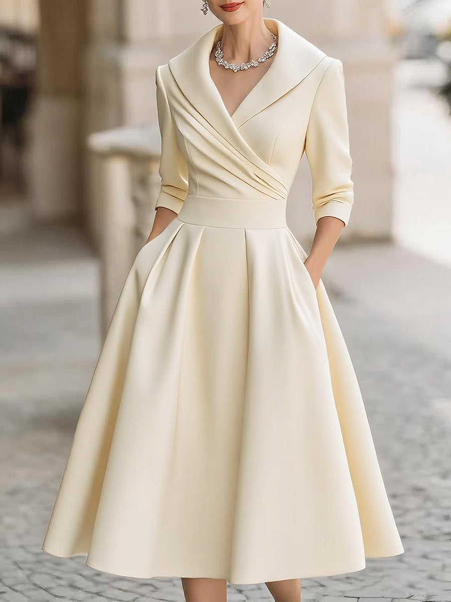 Grietina | Robe midi en satin