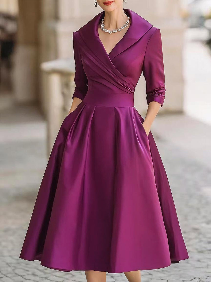 Grietina | Robe midi en satin