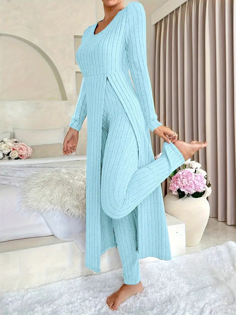 Aukelien | ribbelde tweedelige set