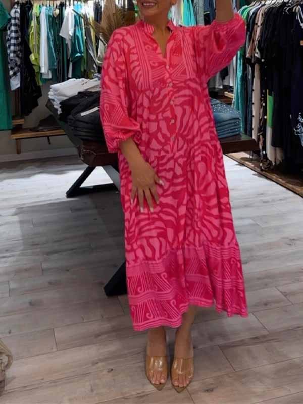 Mila | V-neck dress with print 