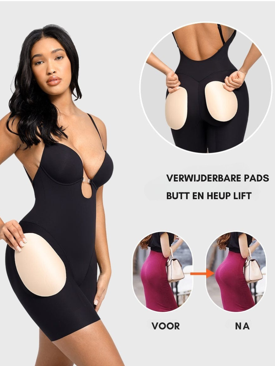 Bloom ™ |  Plunge Bodysuit met Verwijderbare Pads