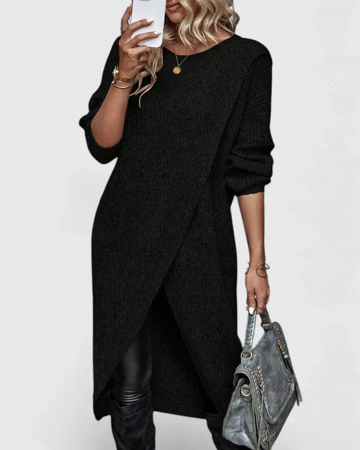 Elsemiek | Elegant sweater dress with a straight fit