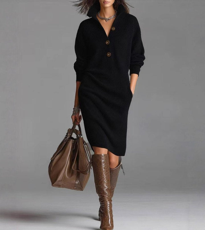 Damaris | Warme Gebreide Jurk, Elegant en Comfortabel