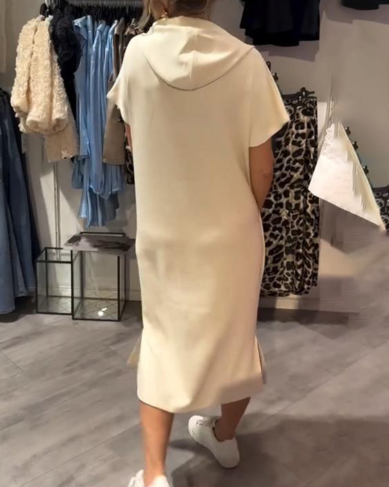 Isa | Robe sweat à capuche décontractée 