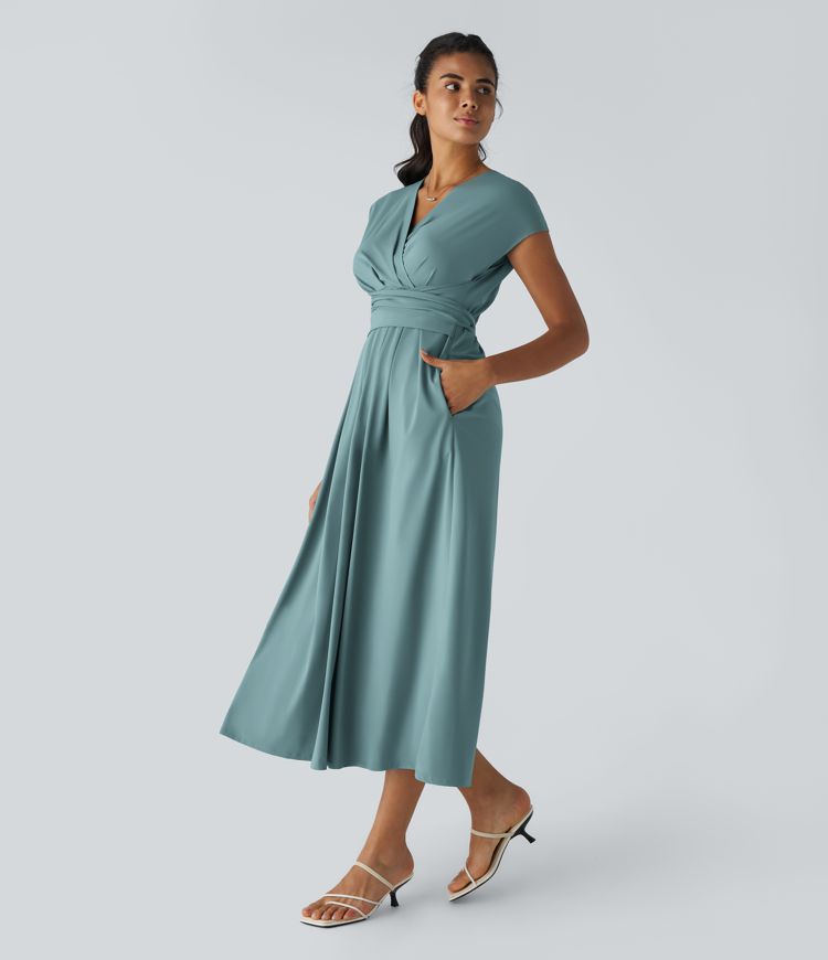 Lynn | Elegant Wrap Dress with High Waist