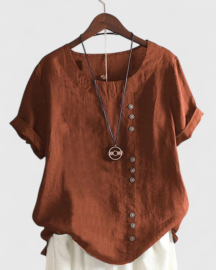 Élisavie | Blouse Confortable à Manches Courtes
