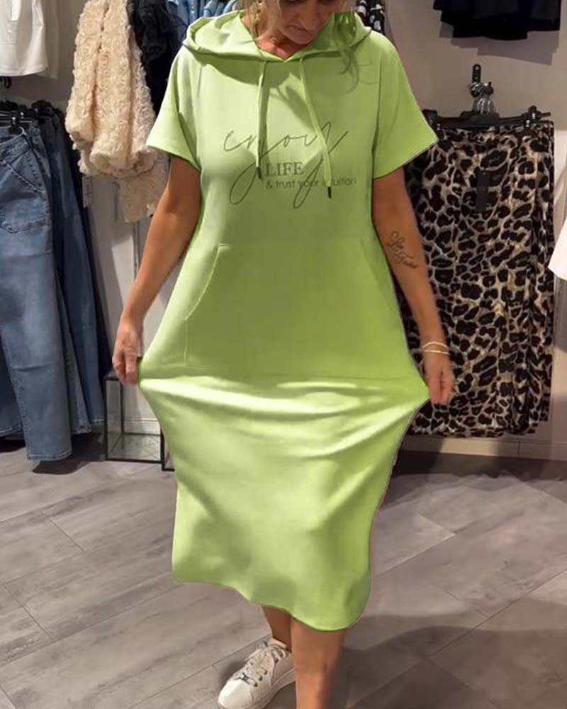 Isa | Robe sweat à capuche décontractée 