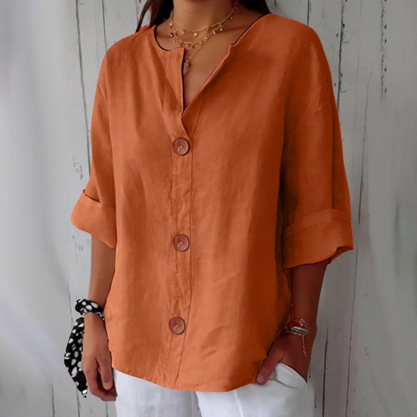 Adriana | Loose-fitting linen blouse 
