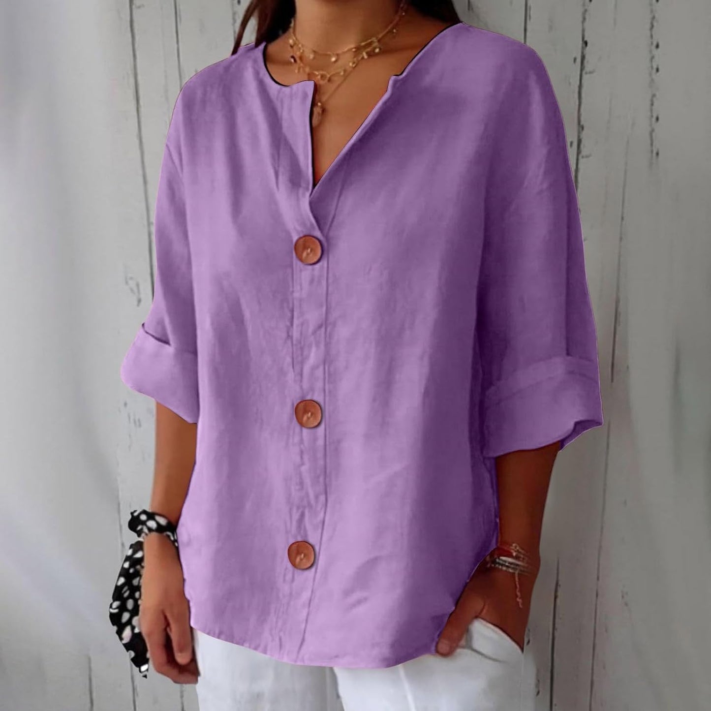 Adriana | Loose-fitting linen blouse 