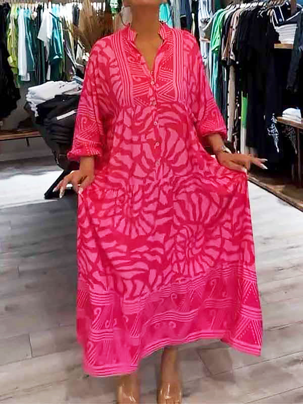 Mila | V-neck dress with print 