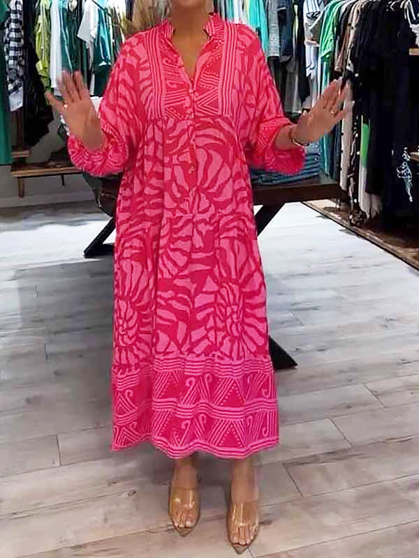 Mila | V-neck dress with print 