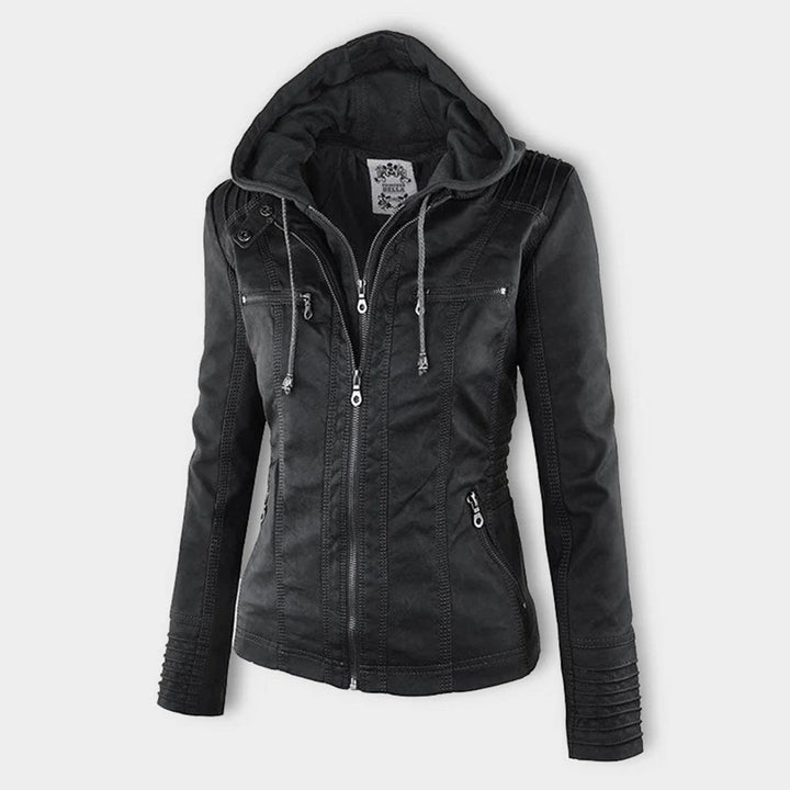 Eva™ | Veste en cuir élégante avec capuche