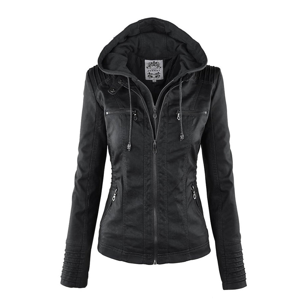 Eva™ | Veste en cuir élégante avec capuche