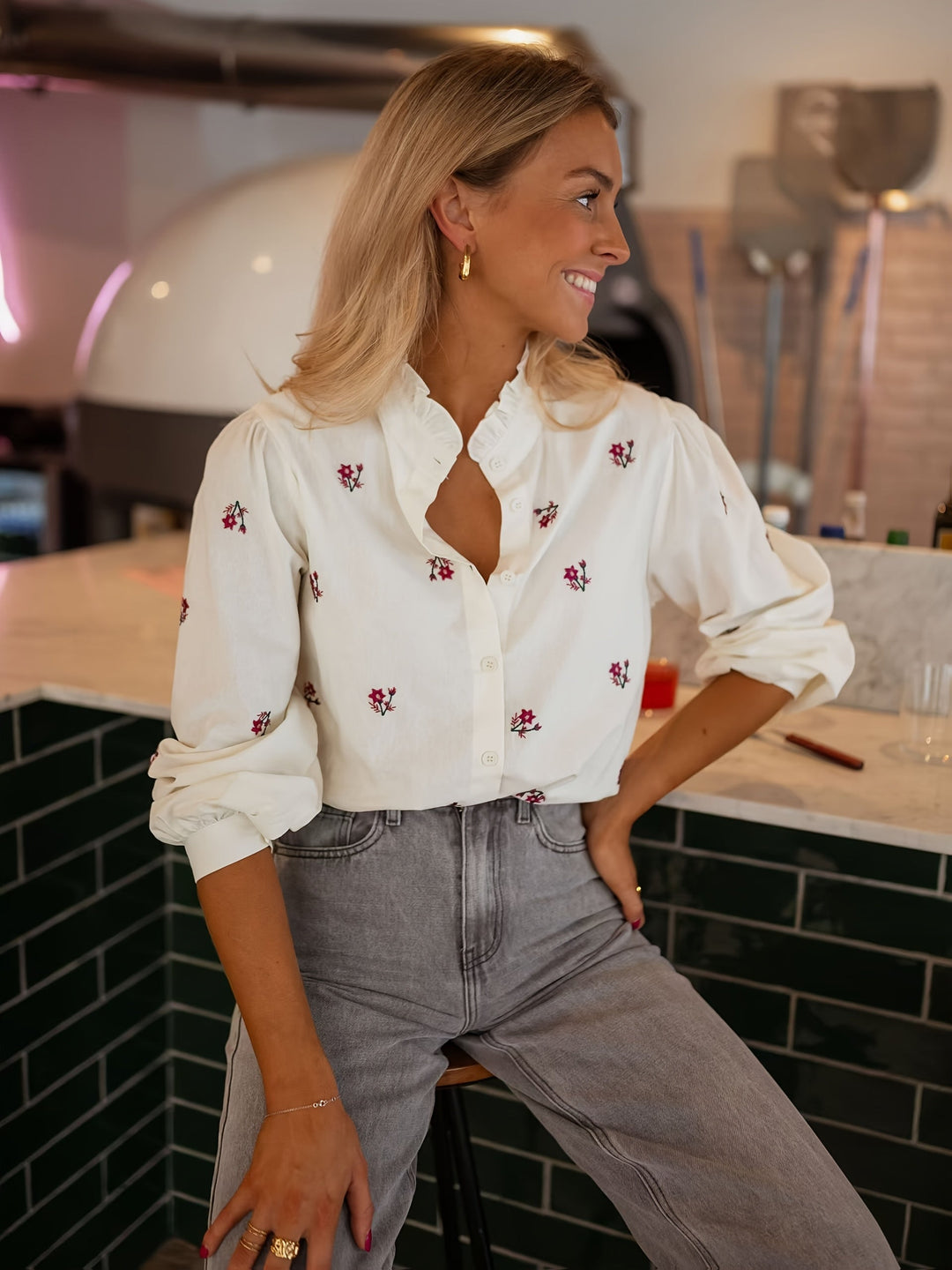 Amara Blouse | Blouse fleurie élégante