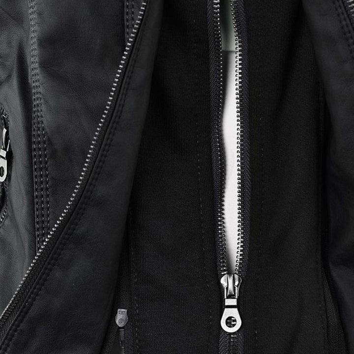 Eva™ | Veste en cuir élégante avec capuche