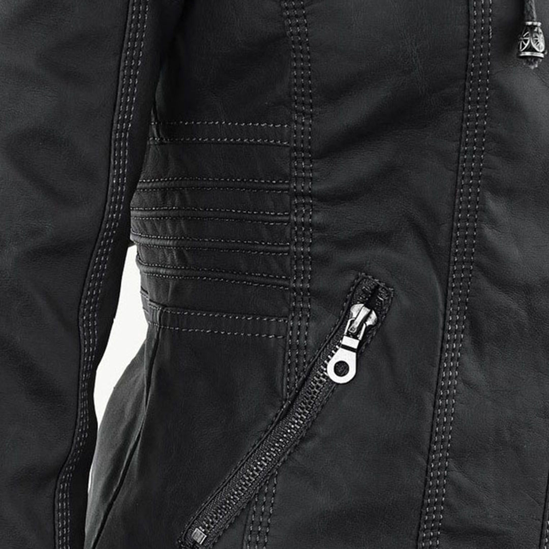 Eva™ | Veste en cuir élégante avec capuche