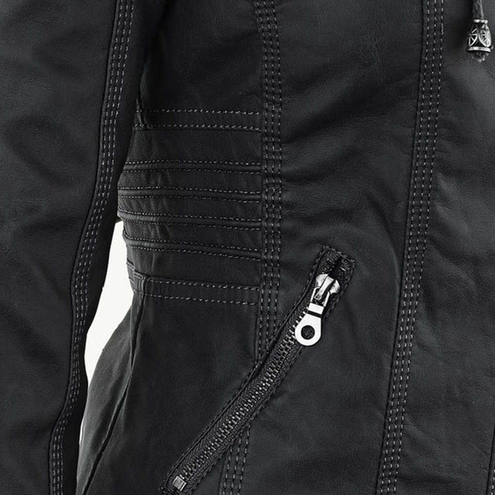 Eva™ | Veste en cuir élégante avec capuche