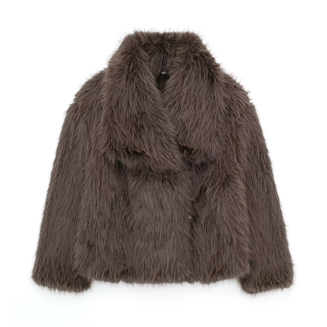 Amelia | Manteau en fausse fourrure douce au look léger et luxueux
