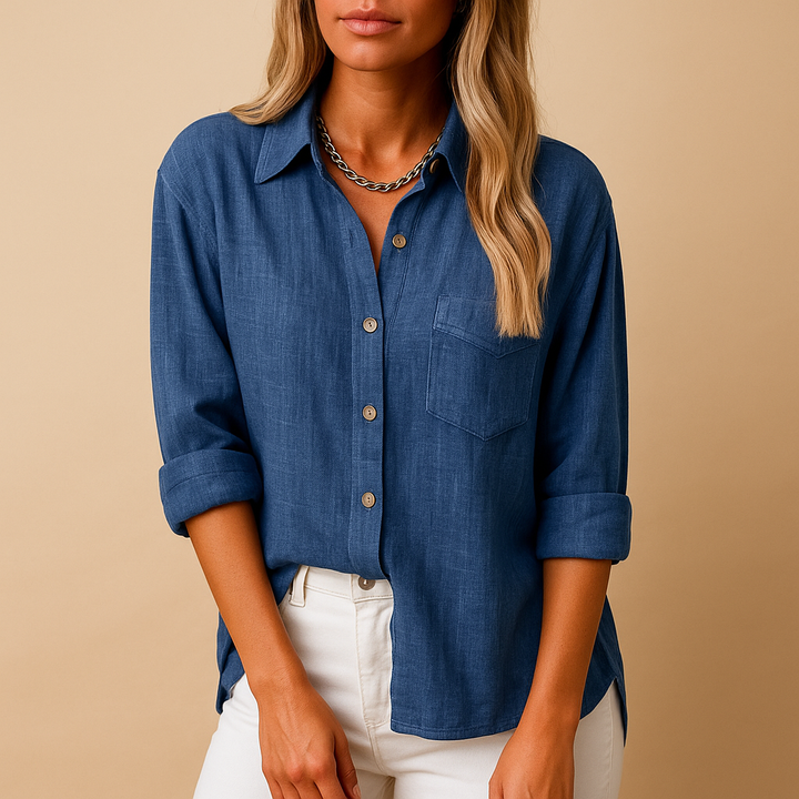 Maxime | Chemisier à manches longues pour femme | Oversize et chic décontracté