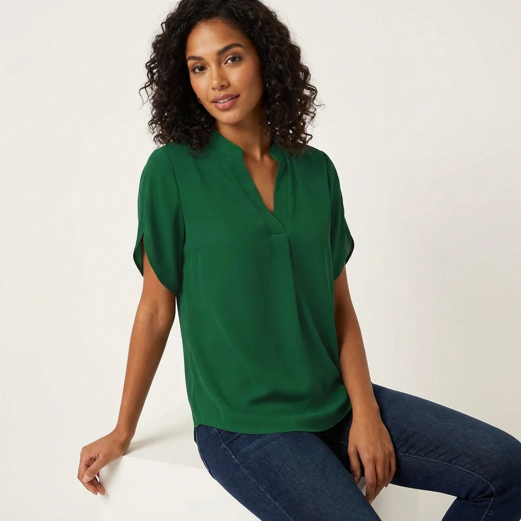 Blouse d'été légère à col en V pour femme - Aurélie
