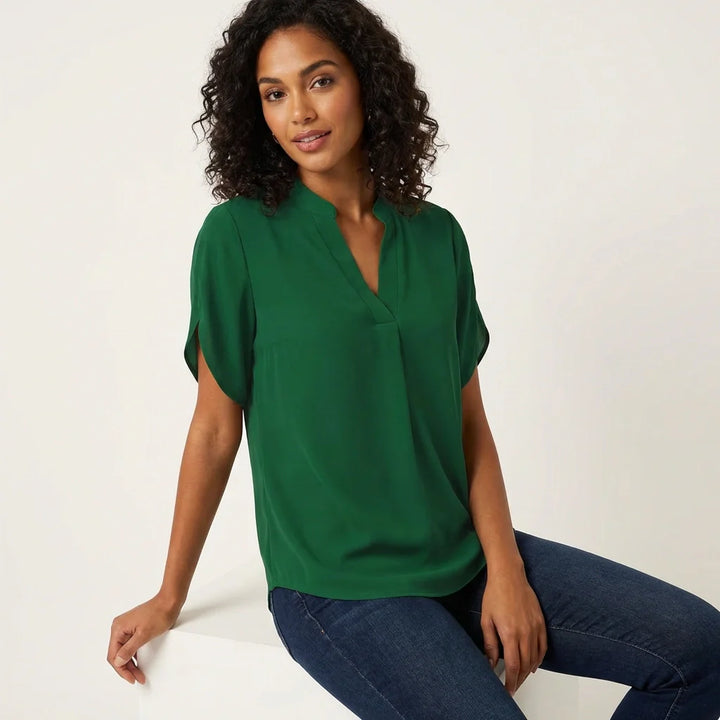 Blouse d'été légère à col en V pour femme - Aurélie