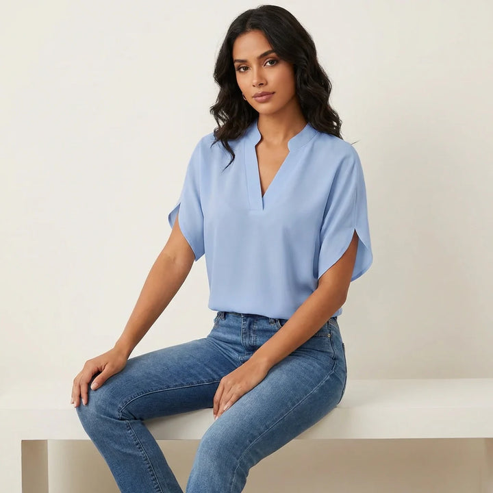 Blouse d'été légère à col en V pour femme - Aurélie