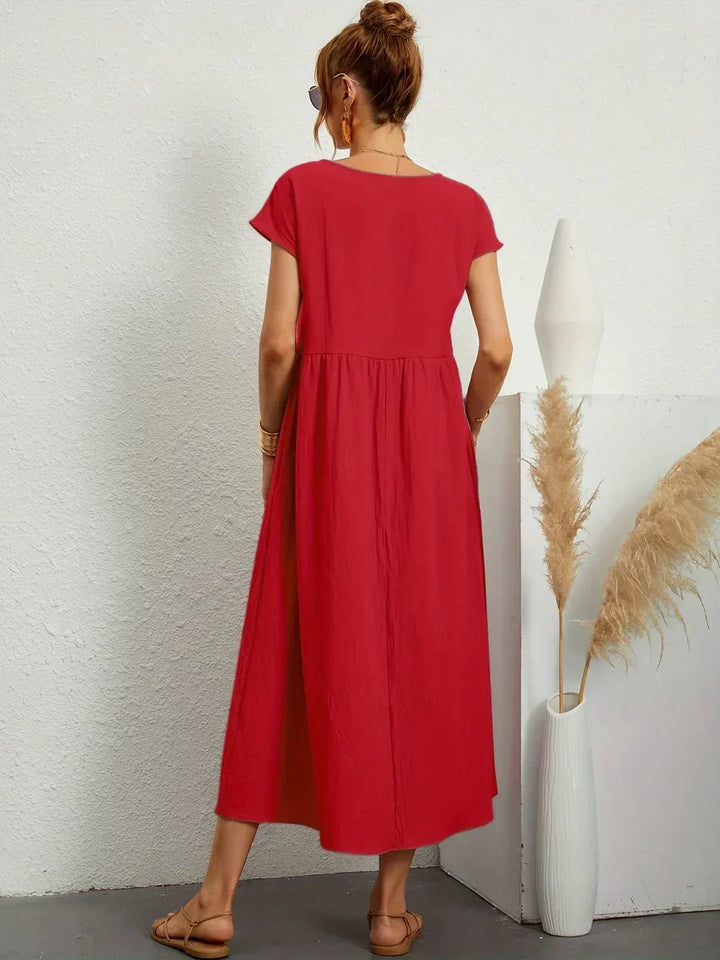 Gabrielle™ — Robe midi fluide, élégance intemporelle
