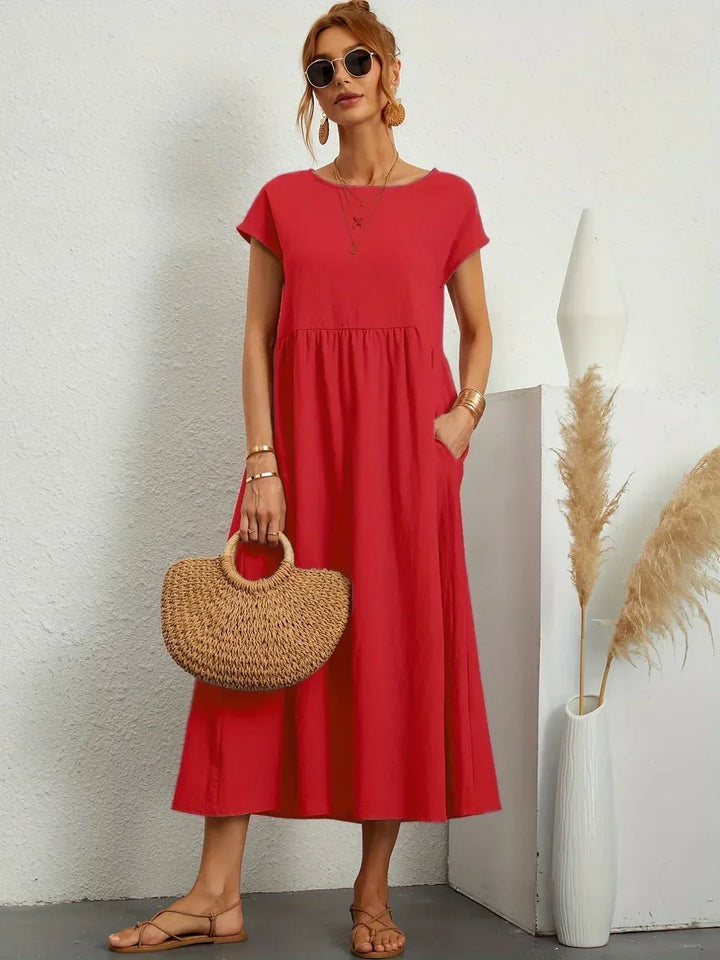 Gabrielle™ — Robe midi fluide, élégance intemporelle