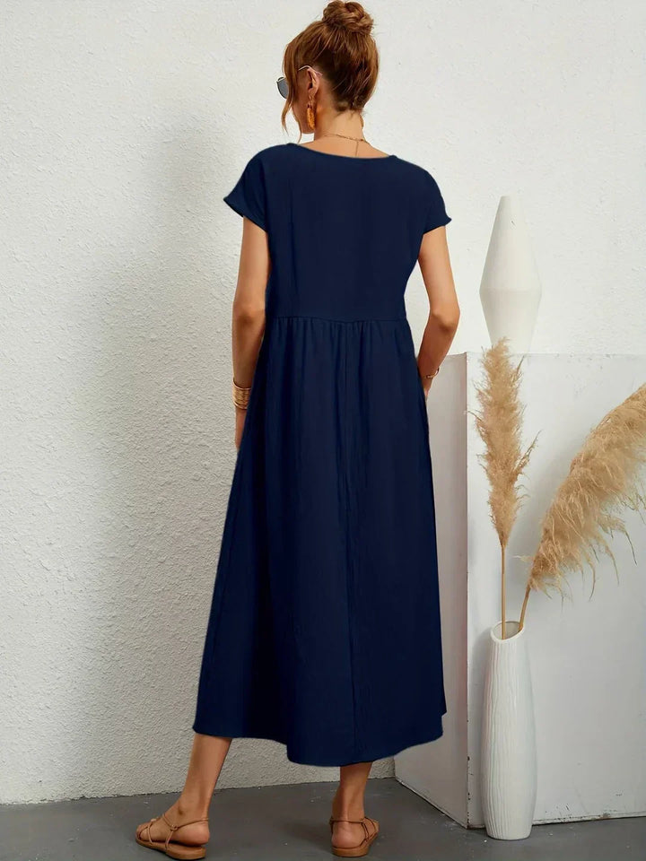Gabrielle™ — Robe midi fluide, élégance intemporelle