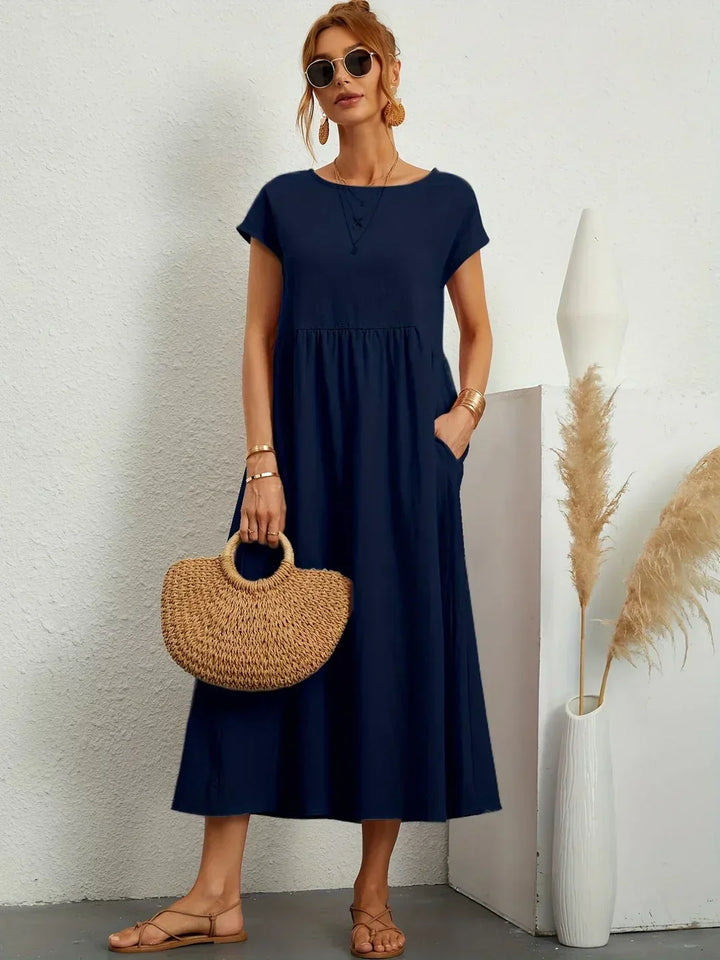 Gabrielle™ — Robe midi fluide, élégance intemporelle