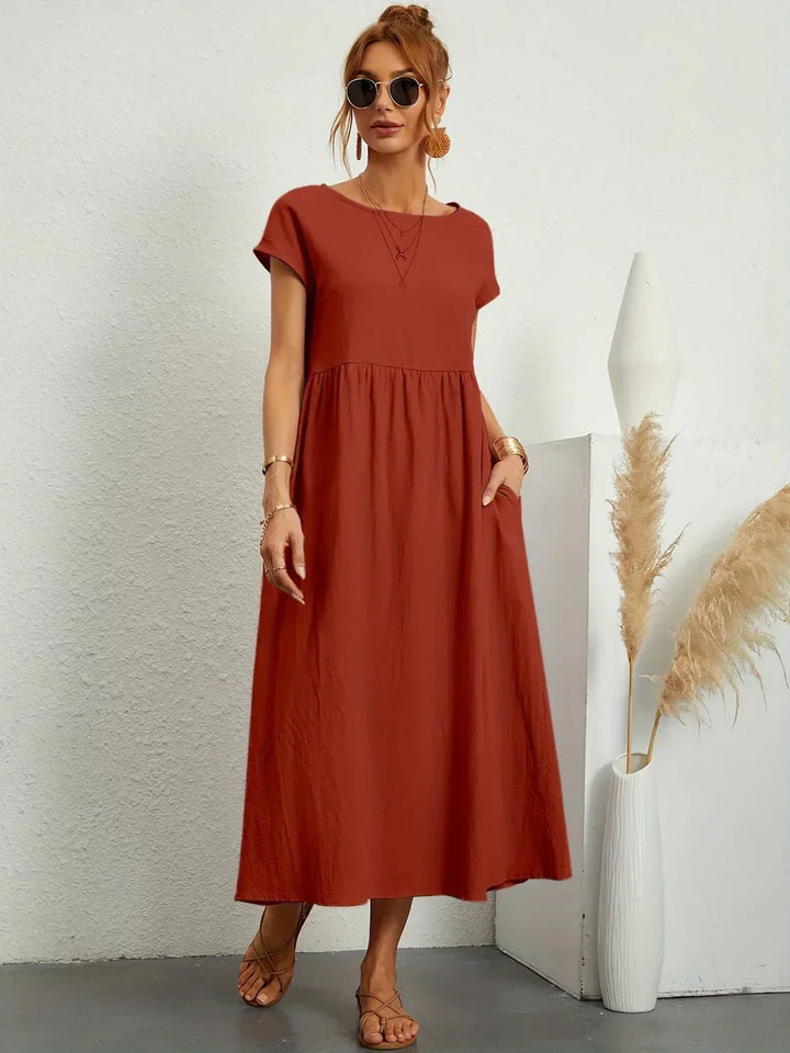 Gabrielle™ — Robe midi fluide, élégance intemporelle