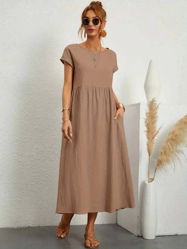 Gabrielle™ — Robe midi fluide, élégance intemporelle