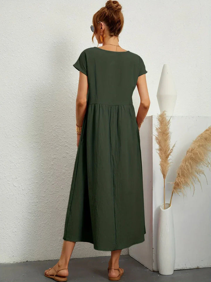 Gabrielle™ — Robe midi fluide, élégance intemporelle
