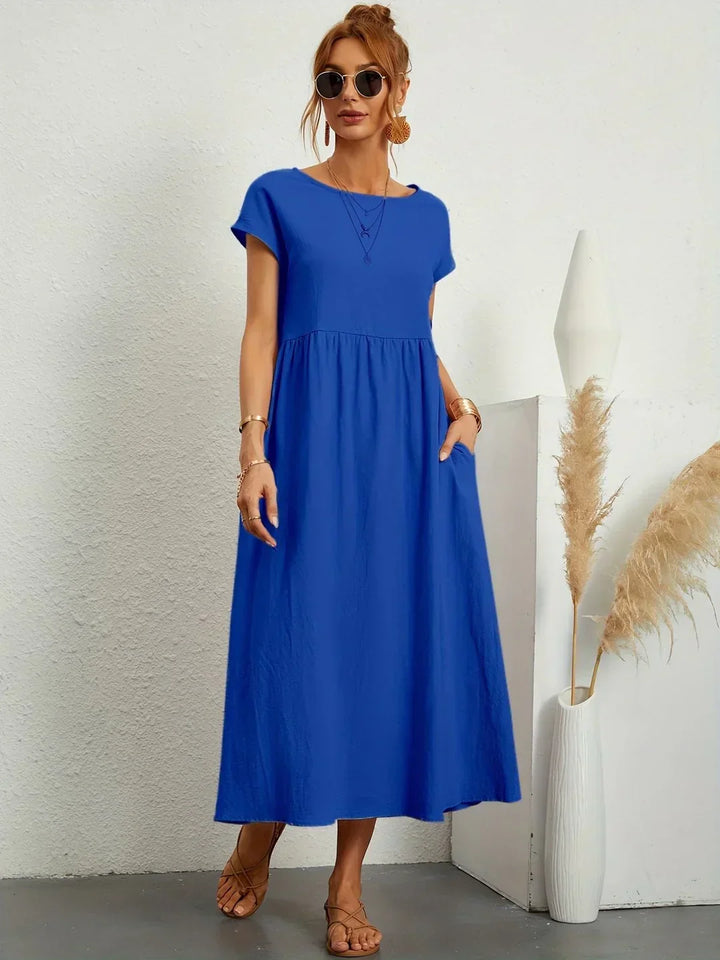 Gabrielle™ — Robe midi fluide, élégance intemporelle