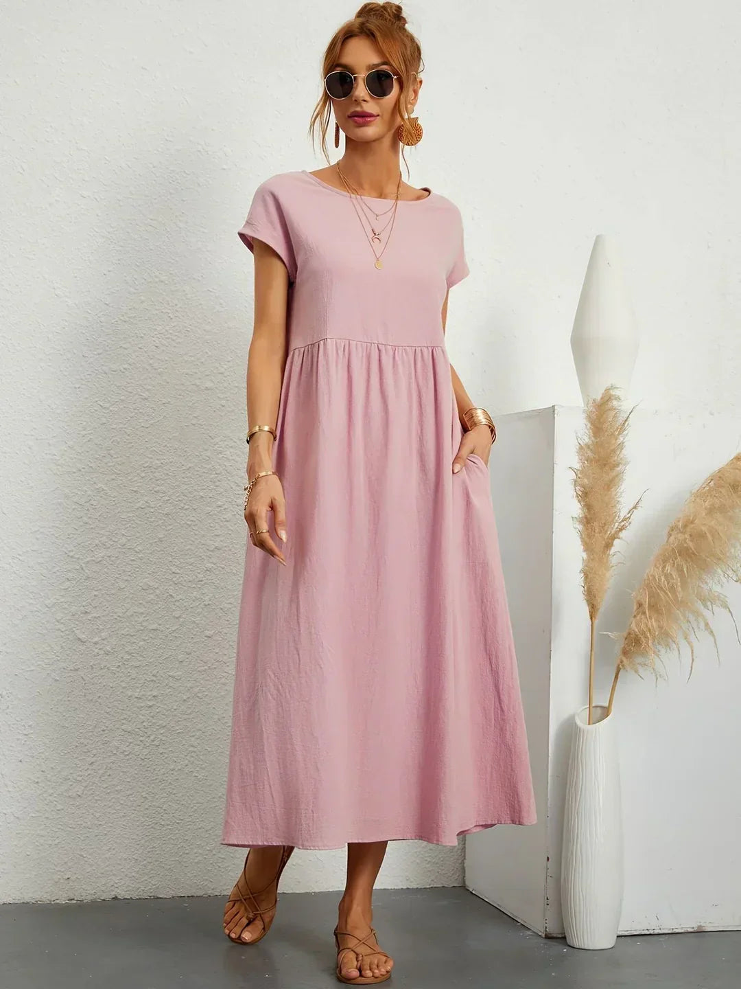 Gabrielle™ — Robe midi fluide, élégance intemporelle