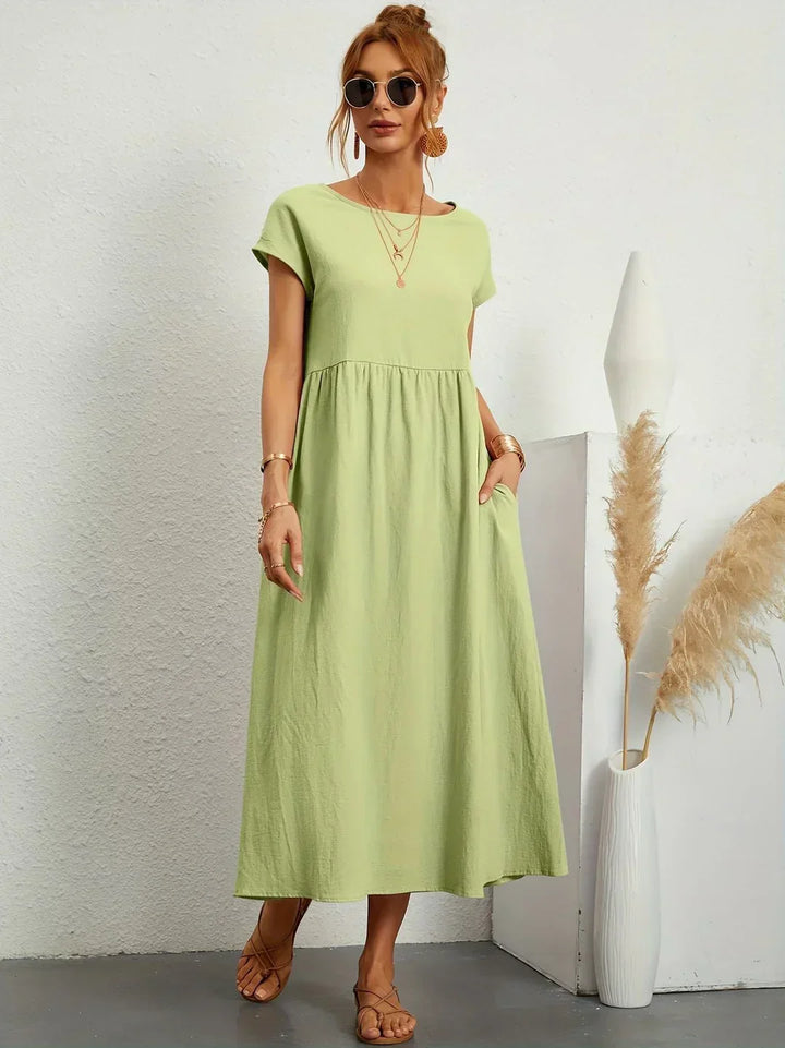 Gabrielle™ — Robe midi fluide, élégance intemporelle