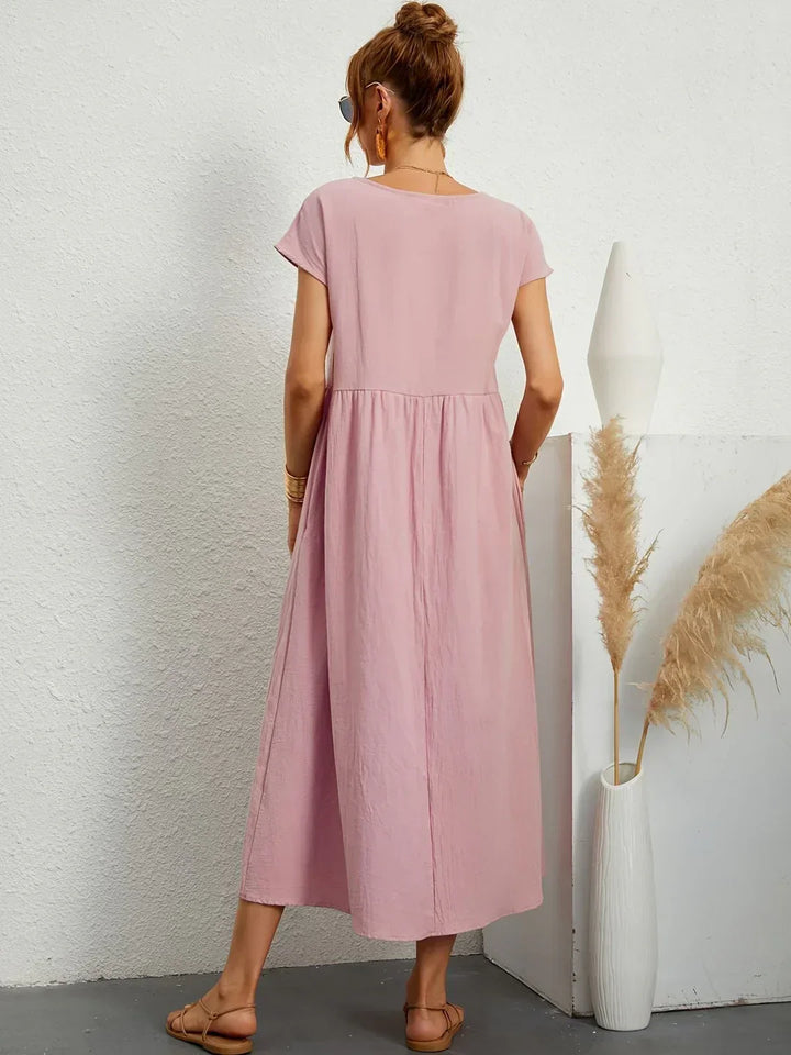 Gabrielle™ — Robe midi fluide, élégance intemporelle