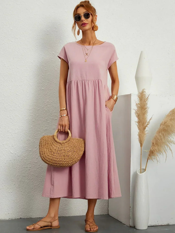 Gabrielle™ — Robe midi fluide, élégance intemporelle