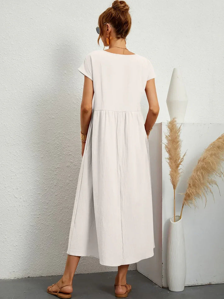 Gabrielle™ — Robe midi fluide, élégance intemporelle