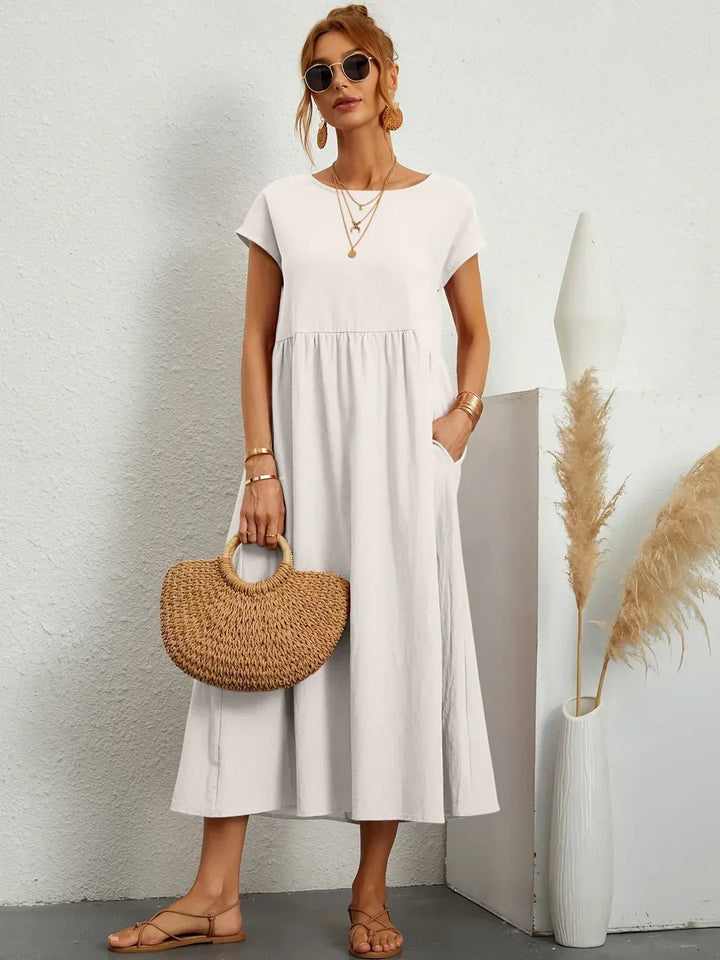Gabrielle™ — Robe midi fluide, élégance intemporelle