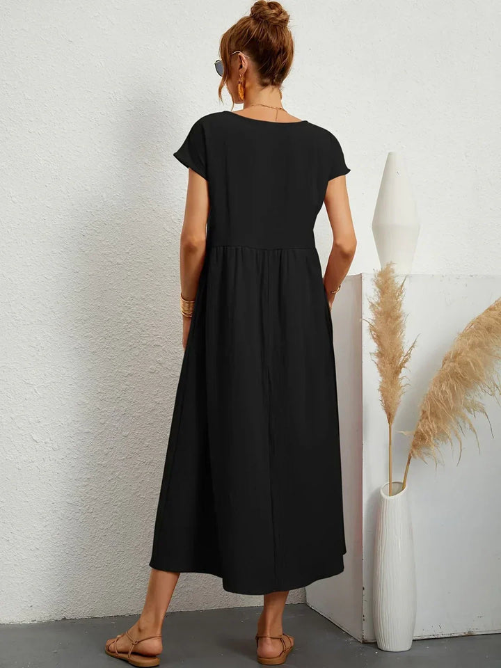 Gabrielle™ — Robe midi fluide, élégance intemporelle
