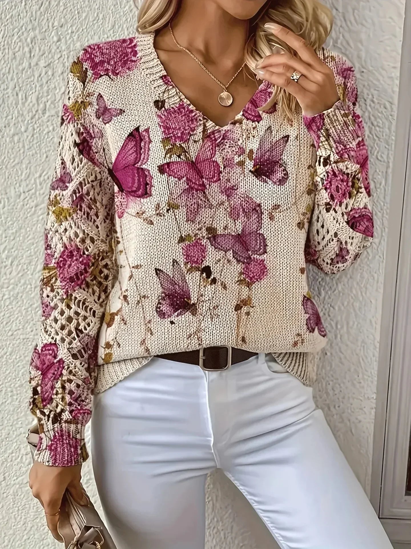 Beatrix | Pull élégant à motif floral