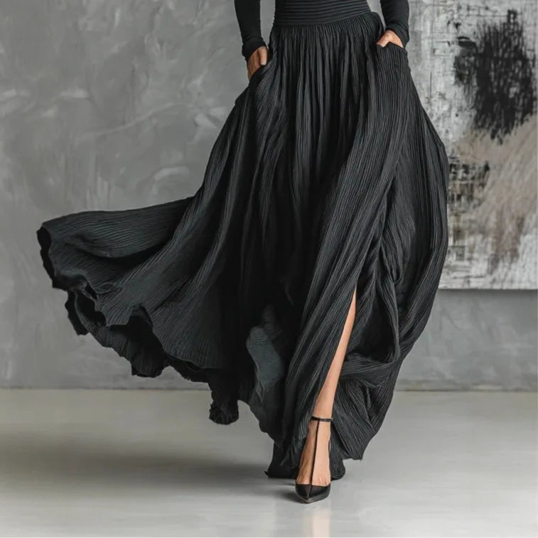 Ieteke | Elegante Zwarte Lange Jurk