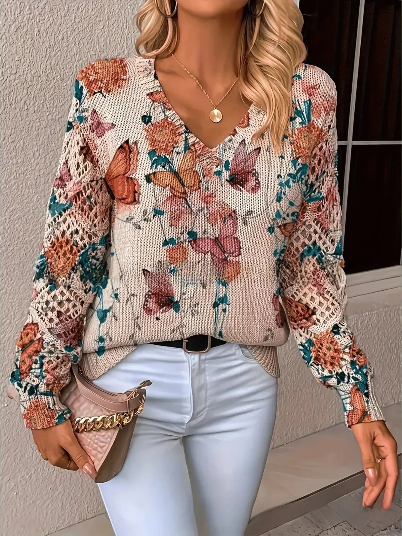 Beatrix | Pull élégant à motif floral