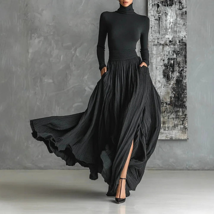 Ieteke | Elegante Zwarte Lange Jurk