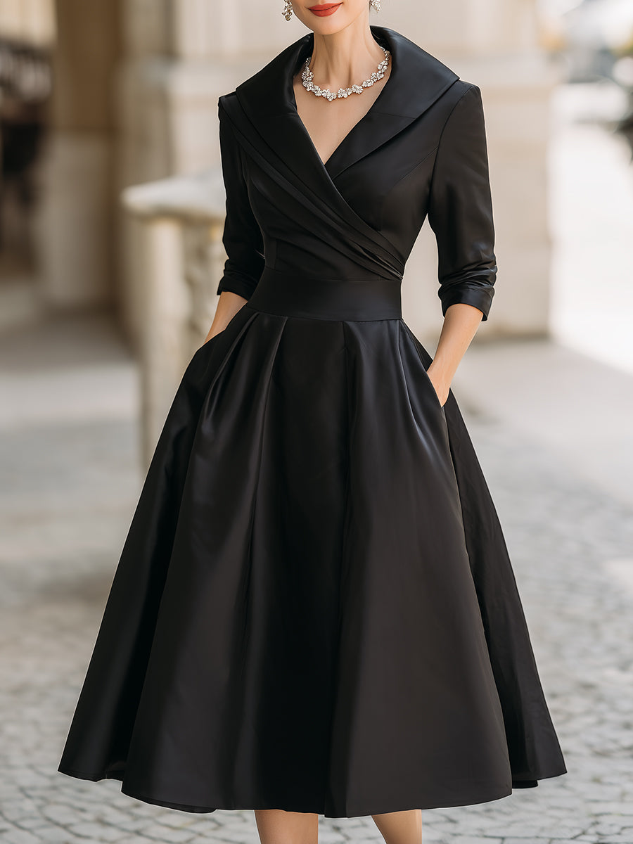 Grietina | Robe midi en satin