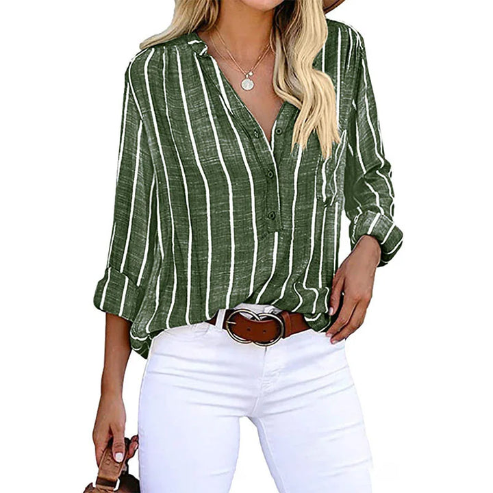 Annie | Blouse rayée boutonnée élégante