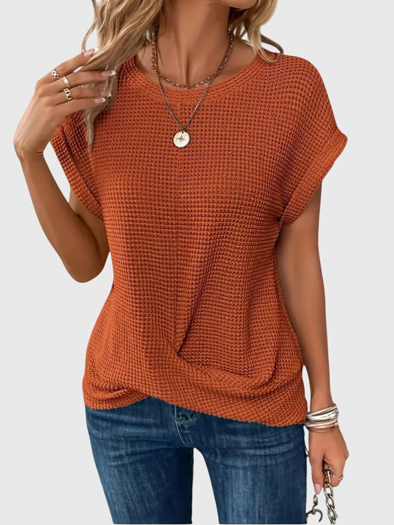 Isa™ | Blouse Élégante avec Col Rond